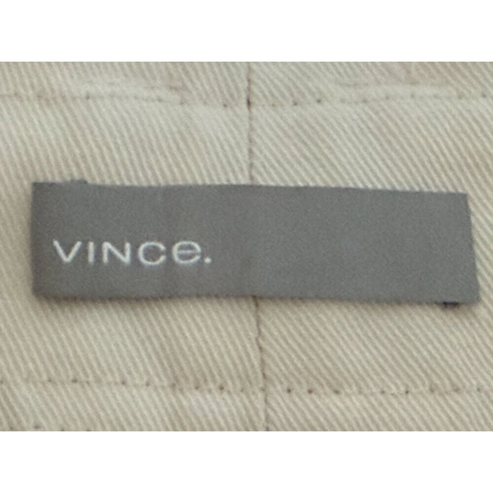 Vince Womens Cream Cotton Wide-Leg Cropped Pants W/ Patch Pockets & Drawstring W - Picture 2 of 7